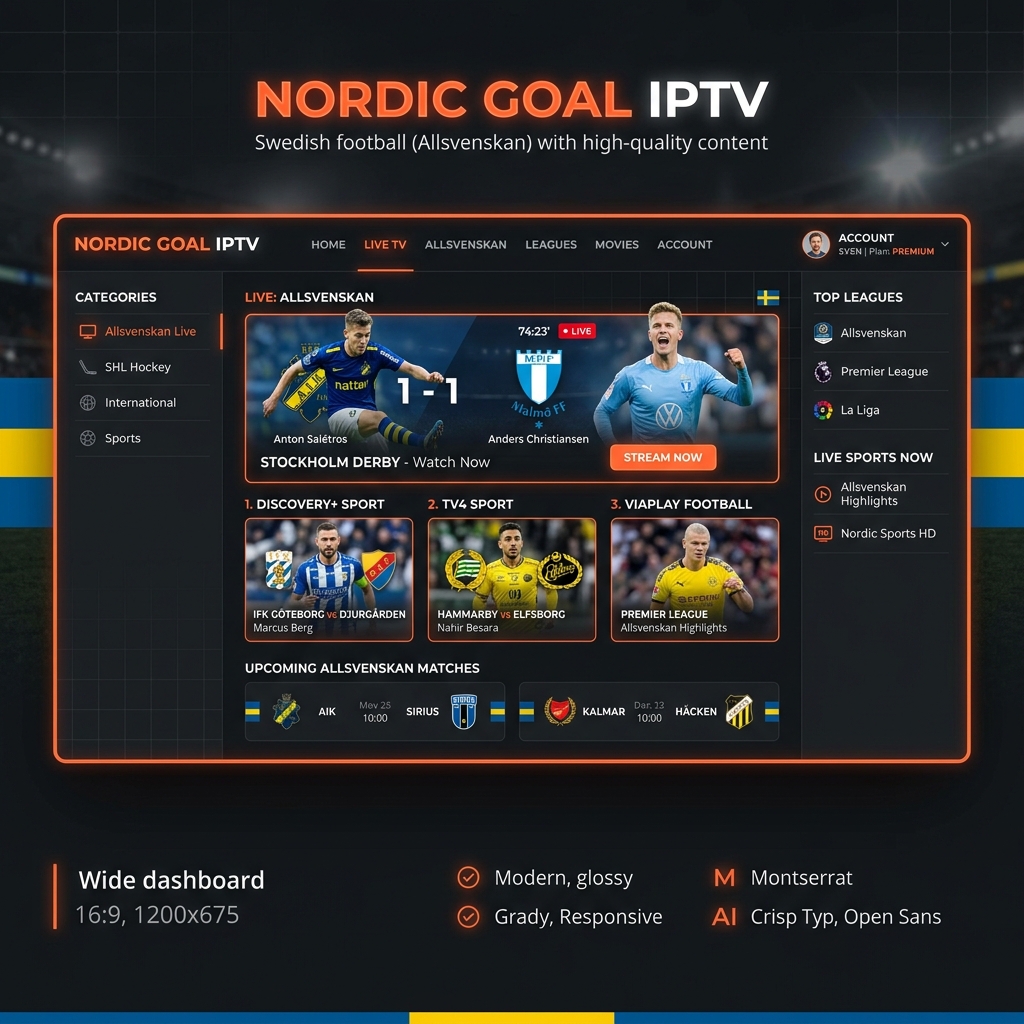IPTV user interface on flat screen smart television