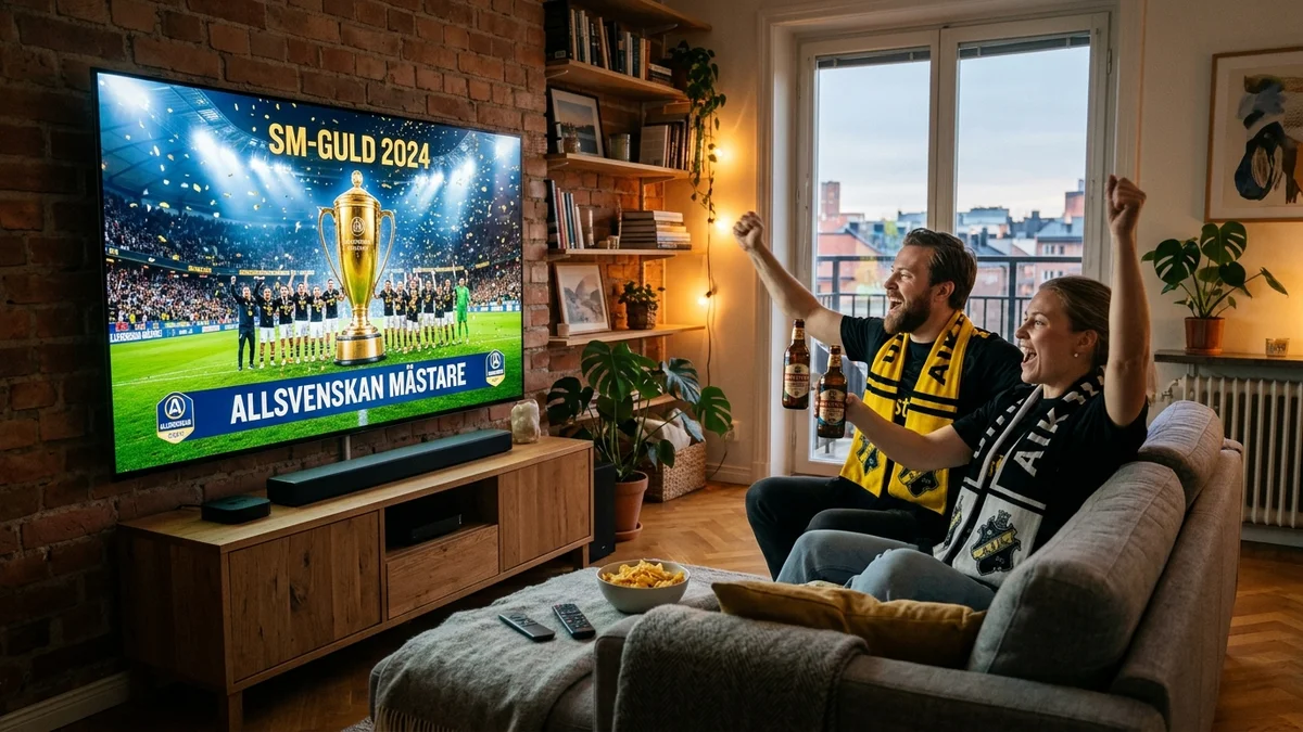 Streama Allsvenskan guldstrid 2026 i 4K på TV i svenskt vardagsrum